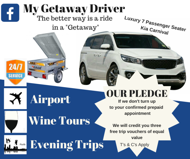 Airport , Wine Tour or Rottenest Trip Transfers from Mandurah / Rockingham & Baldivis Areas
