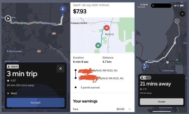 Low rideshare jobs