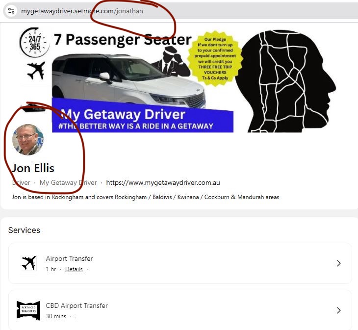Driver / Chauffeur Website Landing Page